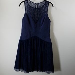 BCBGMaxAzria Navy Lace A-line Dress Size 12
